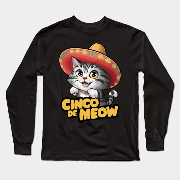 Cinco de meow Long Sleeve T-Shirt by Dylante